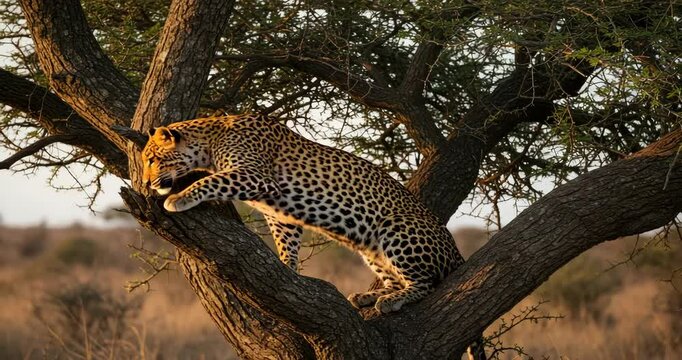 leopard in the tree