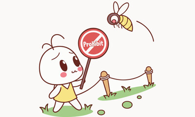 Vector Illustration of Mosquitoes with Blood Drops Highlighting the Danger of Malaria for World Malaria Day Awareness Campaign