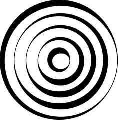 Concentric circles. Round line pattern