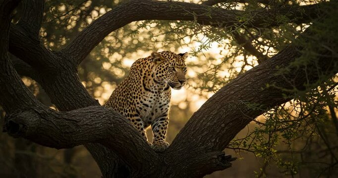 leopard in the tree