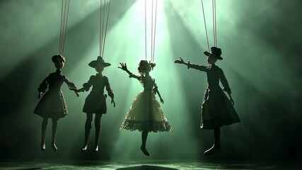 Mysterious Marionettes: A Darkly Enchanting Puppet Show - Powered by Adobe