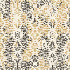 Obraz premium Seamless floral pattern, classic flower ornament, abstract ditsy print in vintage motif. Elegant botanical design of beautiful large wild flowers, leaves, small branches, herbs. Vector illustration.