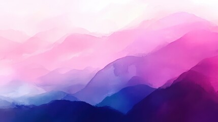 Fototapeta premium Purple mountain dreamscape Layered ranges in soft hues merge towards the horizon