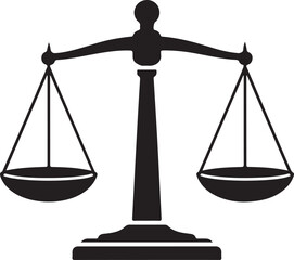 Scales of justice flat icon for apps and websites 