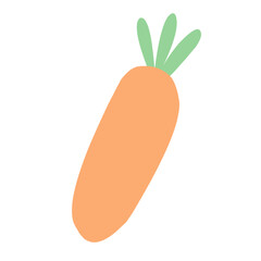 flat style icon carrot illustration