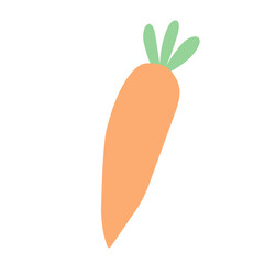 flat style icon carrot illustration