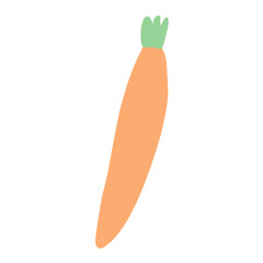 flat style icon carrot illustration