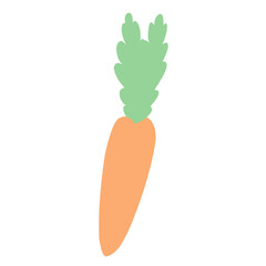 flat style icon carrot illustration