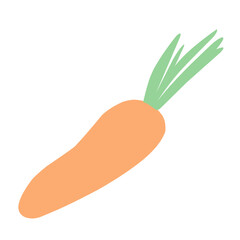 flat style icon carrot illustration