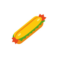 Footlong Sub Wrapped in Paper Branding on Transparent Background  