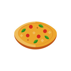 Flatbread with Roasted Vegetables on Transparent Background  