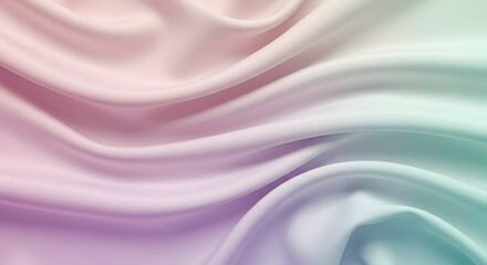 Fototapeta premium Elegant Pastel Fabric Texture Soft Draped Silk Background