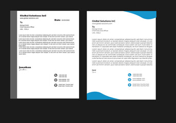 Adobe letterhead ( 23),Business style letterhead template design with blue and orange color,Collection of Brochure Flyer Template Layout Background Design. booklet, leaflet, corporate business annual 