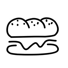 vector icon of fast food,vegetables,and fruit