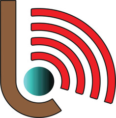 Abstract signal icon, perfect for branding, technology and communication