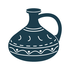 Hanukkah Oil Jug - Ancient Miracle Symbol Vector - Oil Jug (Chanukah) – Ancient-style jug for miracle oil