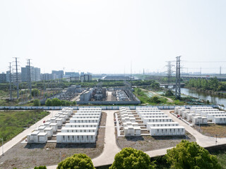 The energy storage batteries in the substation