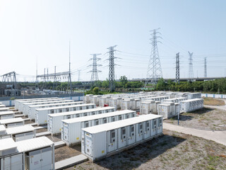 The energy storage batteries in the substation