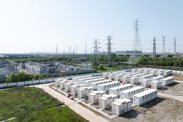 The energy storage batteries in the substation