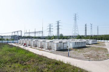 The energy storage batteries in the substation