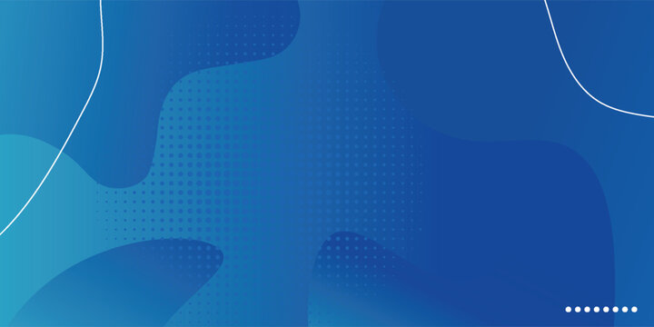 Modern minimal blue background design. Abstract gradient banner vector illustration suitable for business concept. Banner wavy background template.