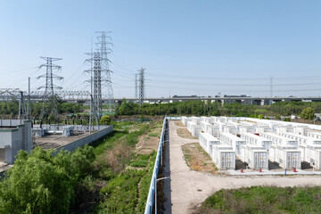 The energy storage batteries in the substation