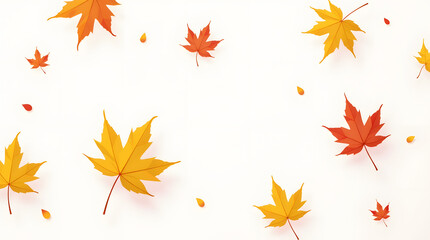 Fototapeta premium Orange and yellow fall foliage illustration