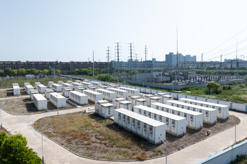 The energy storage batteries in the substation