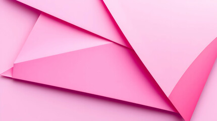 Pink Paper Geometric Background &ndash; Modern Abstract Design for Creative Projects, Branding, Social Media & Wall Art &ndash; Soft Pastel Aesthetic