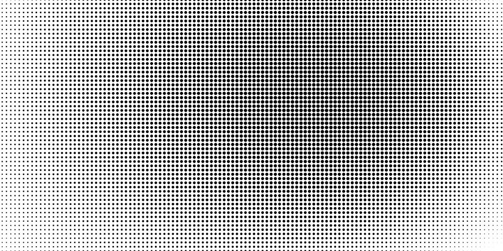 Dotted halftone gradient texture. Fading polka dot background. Repeated dots gradation pattern background. Black vanishing comic pop art overlay backdrop. Halftone raster effect wallpaper. Vector