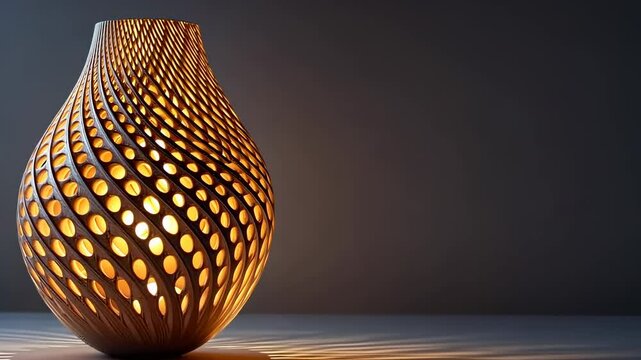 Intricate Wooden Lamp: A Masterpiece of Design and Craftsmanship