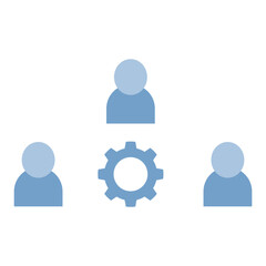 Business and Marketing Teamwork icon isolated on Black Background. Teamwork management icon. business elements icon