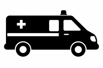 Ambulance Silhouette Vector Illustration