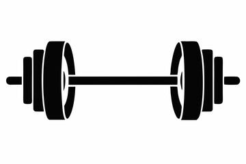 Barbell Silhouette Vector Illustration