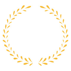 gold laurel wreath leaves illustration