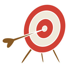 target with arrow. bullseye dart vector illustration