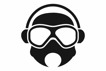 Diving Mask Silhouette Vector Illustration