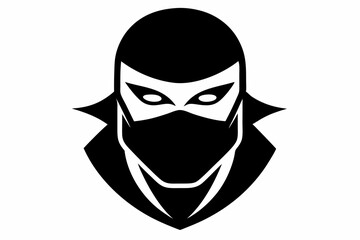Face Mask Avatar Silhouette Vector Illustration
