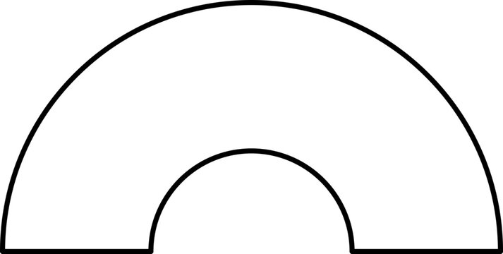 Curved Arch Half Circle Blob Basic Shape Outline