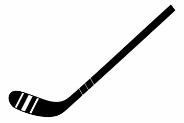Ice Hockey Stick Silhouette Vector Illustration