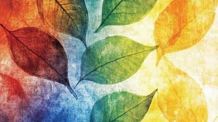 Colorful Autumn Leaves Graphic Design