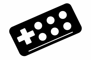 Medicine Blister Pack Silhouette Vector Illustration