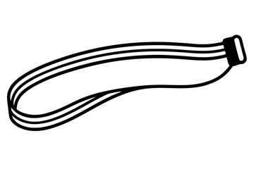 Resistance Band Line Art Vector Illustration