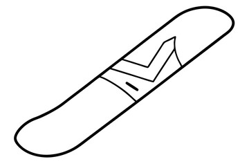 Snowboard Line Art Vector Illustration