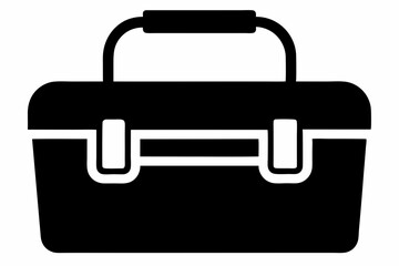 Tool Bag Silhouette Vector Illustration