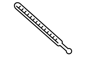 Thermometer Line Art Vector Illustration