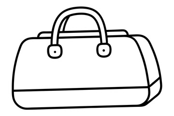 Tool Bag Line Art Vector Illustration