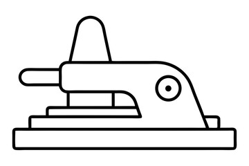 Wood Router Line Art Vector Illustration
