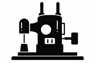 Wood Router Silhouette Vector Illustration