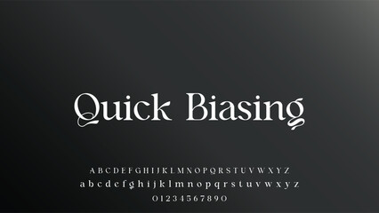 Lettering Minimalist Fashion. Elegant alphabet letters serif font and number. Typography fonts regular uppercase, lowercase.